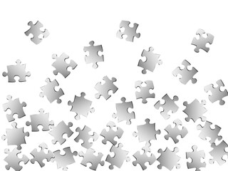 Business tickler jigsaw puzzle metallic silver 