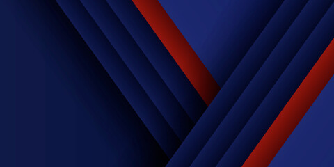 Blue red abstract presentation background with 3D overlap layer and business corporate concept