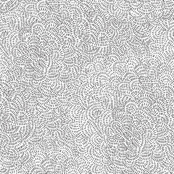 Vector seamless abstract pattern from black hand drawn chaotic stroke lines on a white background. Organic ornament, wallpaper, wrapping paper, Bohemian textile print