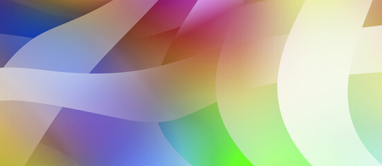 Abstract background with colorful gradient. Vibrant graphic wallpaper with stripes design. Fluid 2D illustration of modern movement.