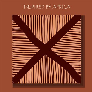 ican background, flyer with grunge tribal traditional pattern. Conceptual design, Ethnic ornament. Warm browns. Trend illustration