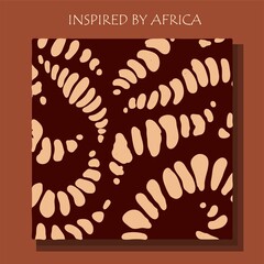 ican background, flyer with grunge tribal traditional pattern. Conceptual design, Ethnic ornament. Warm browns. Trend illustration