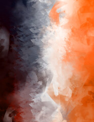 Naklejka premium 2D illustration of colorful brush strokes. Decorative texture painting. Vibrant paint pattern backdrop.