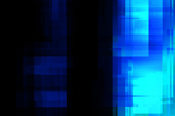 Layers of colorful and vibrant geometrical shapes. Digital illustration of a tech layout. Futuristic design template.