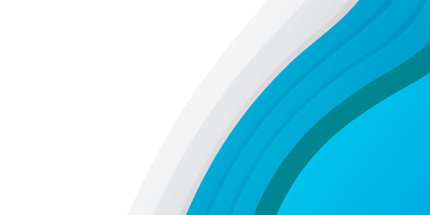 Blue green white abstract wavy background with business and corporate concept