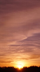 sunset in the sky