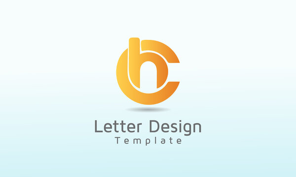 Initial Letter CH vector logo design, logo template vector icon illustration design