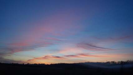 sunset in the mountains