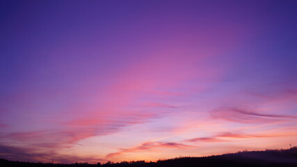 sunset in the mountains
