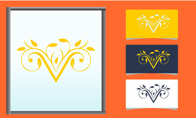 Initial Letter V for art and design template, logo template vector icon illustration design
