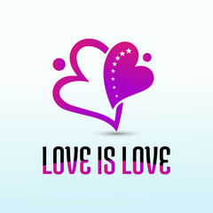 Colorful Love Icon Images, Stock Photos & Vectors idea, logo template vector icon illustration design