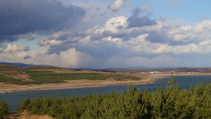 clouds over the lake