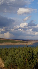 clouds over the lake