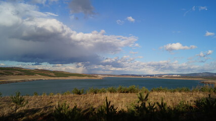 clouds over the river