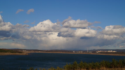 clouds over the river