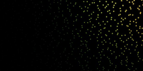Dark Green, Red vector template with neon stars.