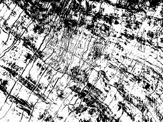 Fototapeta premium Dry Dirty Plaster Texture. Overlay Ink Brush Print. White Faded Stain Backdrop. Black Damaged Border Art. Vintage Messy Wallpaper Template. Abstract Scratches.