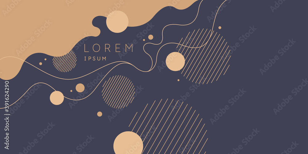 Poster poster with dynamic waves. vector illustration in minimal style. abstract background.