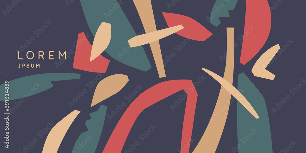 Poster a composition with abstract elements in a popular style. background for your design. poster for a bl