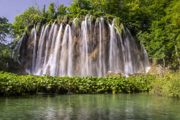 Fototapeta premium Plitvice lakes waterfall