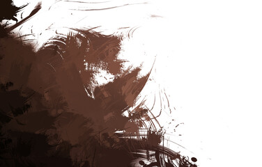 Wall art. Unique and creative illustration. Brush stroked painting. Abstract background of colorful brush strokes. Brushed vibrant wallpaper. Painted artistic creation.