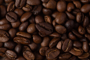 Close up of coffee beans