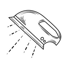 laundry hot ironing appliance line style icon