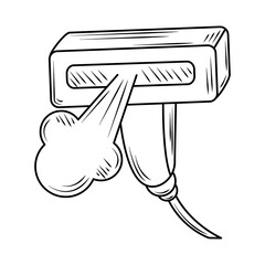 laundry clothes steamer appliance line style icon