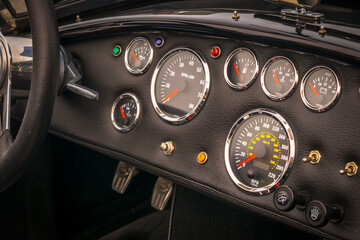 Fototapeta premium An antique car dashboard