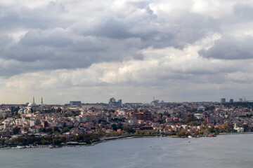 Panoramic view from Golden Horn, Istanbul, Turkey