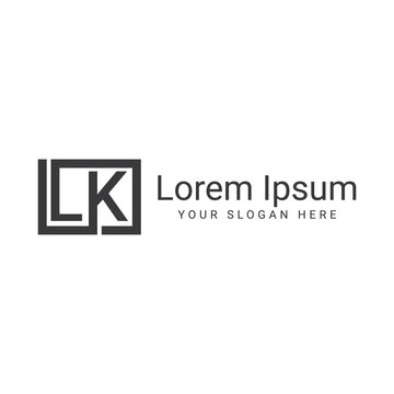 LK logo, lk letter logo, lk letter template vector file stock image creative LK logo 