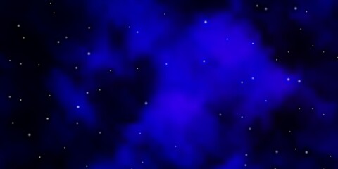 Fototapeta na wymiar Dark Pink, Blue vector texture with beautiful stars.