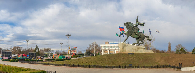 Monument to Suvorov in Tiraspol, Moldova