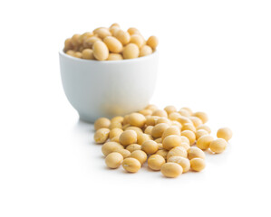 Dried soy beans.