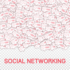 Social media icons. Social networking concept. Fal