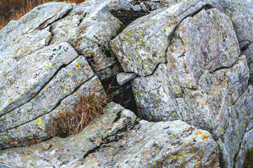 interesting stones on the top of the mountain