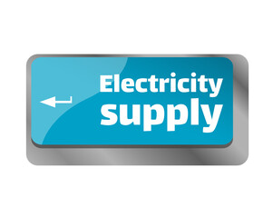 Elecricity supply . Close up of keyboard, enter computer key.