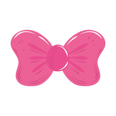 cute pink gift bow cartoon decoration icon