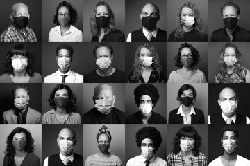 People who wear masks for safety from contamination