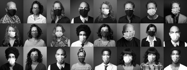 People who wear masks for safety from contamination