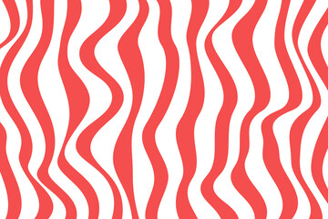 Abstract zebra print background. Vector illustration of stripes with optical illusion, op art.