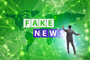 Fake news concept in information manipulation concept