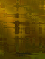 Urban grunge background with geometrical pattern. Linear colorful texture. Futuristic wallpaper of a decaying texture..