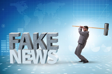 Fake news concept in information manipulation concept