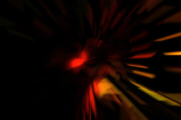 Light particle trails. Light explosion star with glowing particles and lines. Beautiful moving abstract rays background.