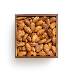 Isolated almond on white background for scene generator