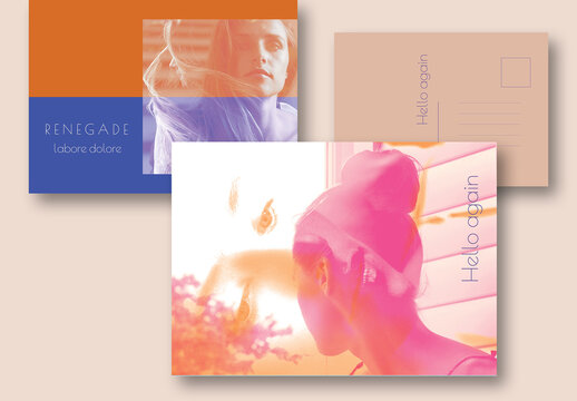 Double Exposure Postcards