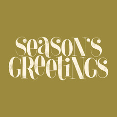Season Greetings a hand-drawn lettering quote for Christmas time. Text for social media, print, t-shirt, card, poster, promotional gift, landing page, web design elements. Vector illustration