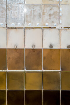 Aerial view of salt pools Nin, Croatia.