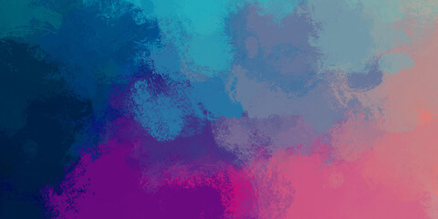 Wall art. Unique and creative illustration. Brush stroked painting. Abstract background of colorful brush strokes. Brushed vibrant wallpaper. Painted artistic creation.